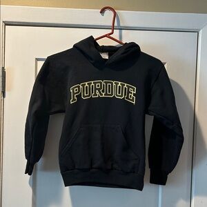 Purdue University Black and Gold Hoodie w/ pockets Youth M